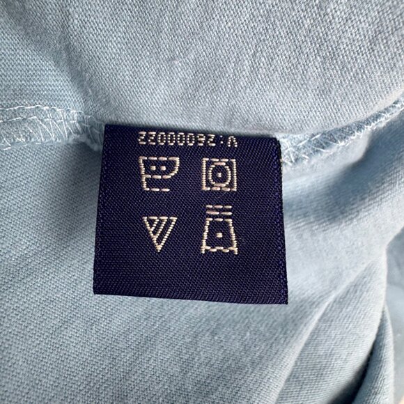 Vintage Preppy Aesthetic B.U.M. Equipment Blue Polo Shirt With Red Collar & Trim - Picture 7 of 7